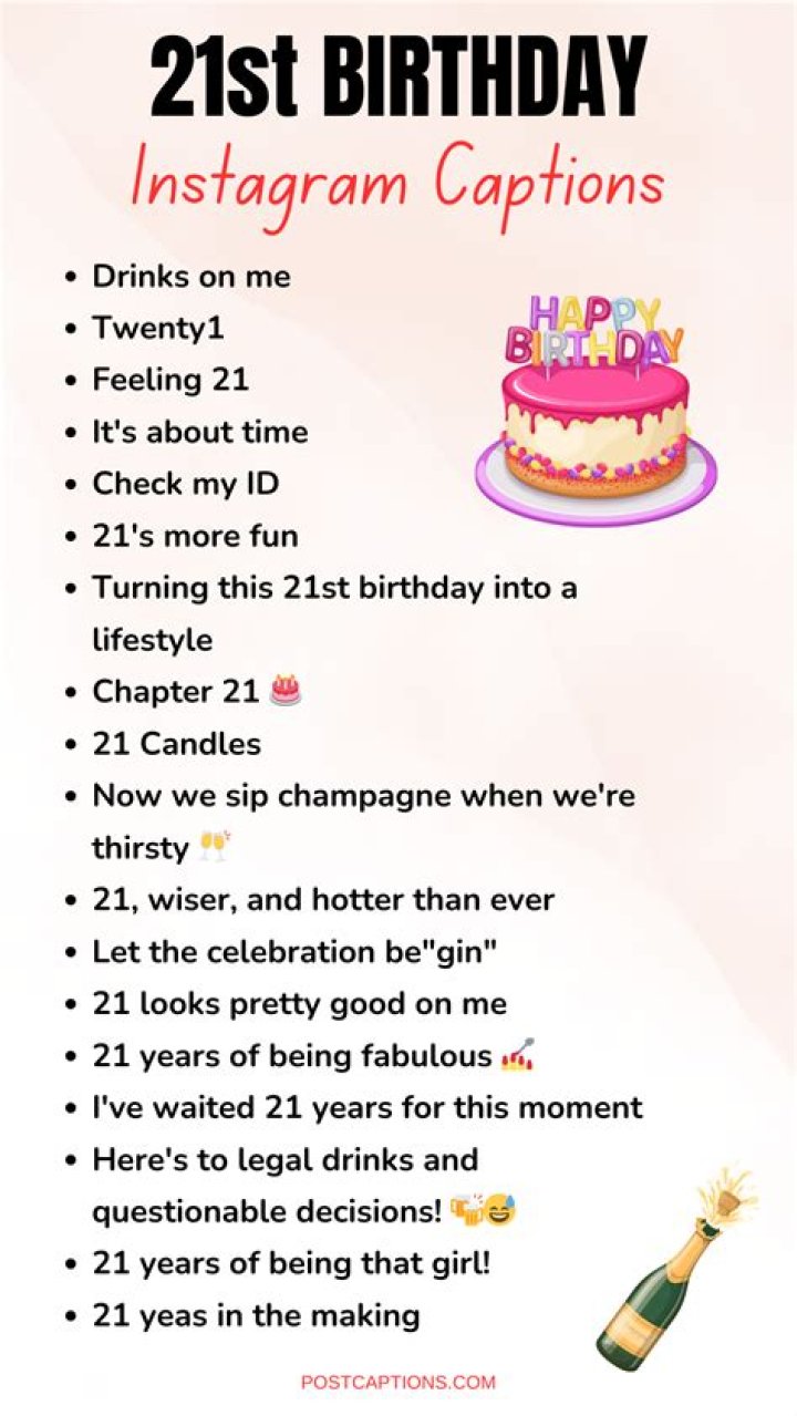 21st Birthday Captions For Instagram: Celebrate Your Milestone With The Perfect Words