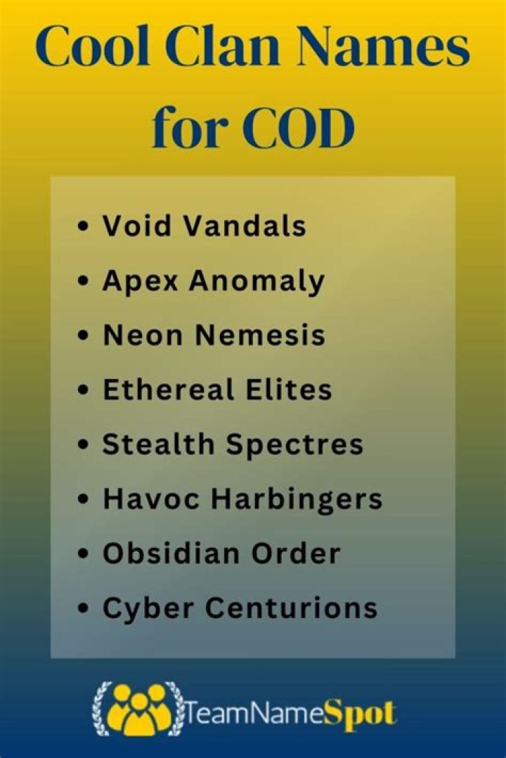 50 unique names for COD Mobile in 2023