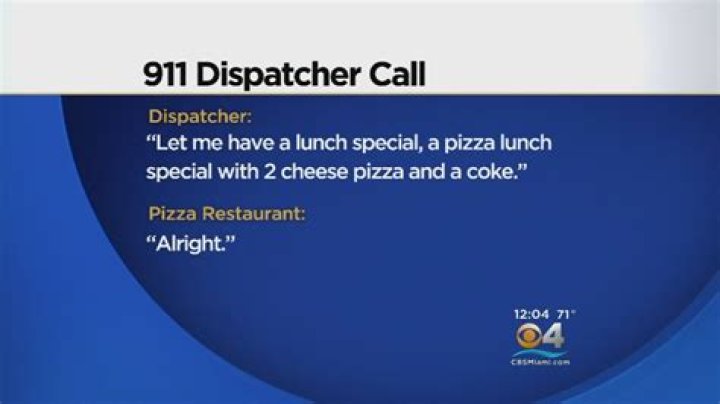 	911 call-taker orders pizza while ignoring emergency call	