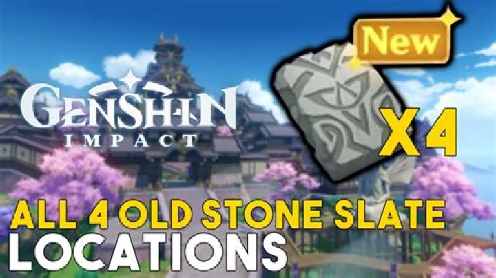 All 4 old stone slate locations in Genshin Impact