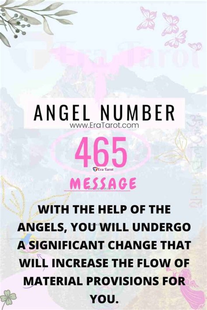 Angel Number 465 Meaning And Significance