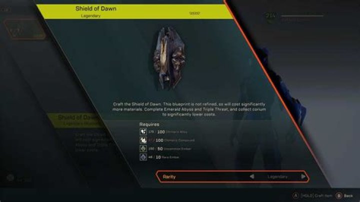 Anthem: How to Get Corium for Shield of Dawn