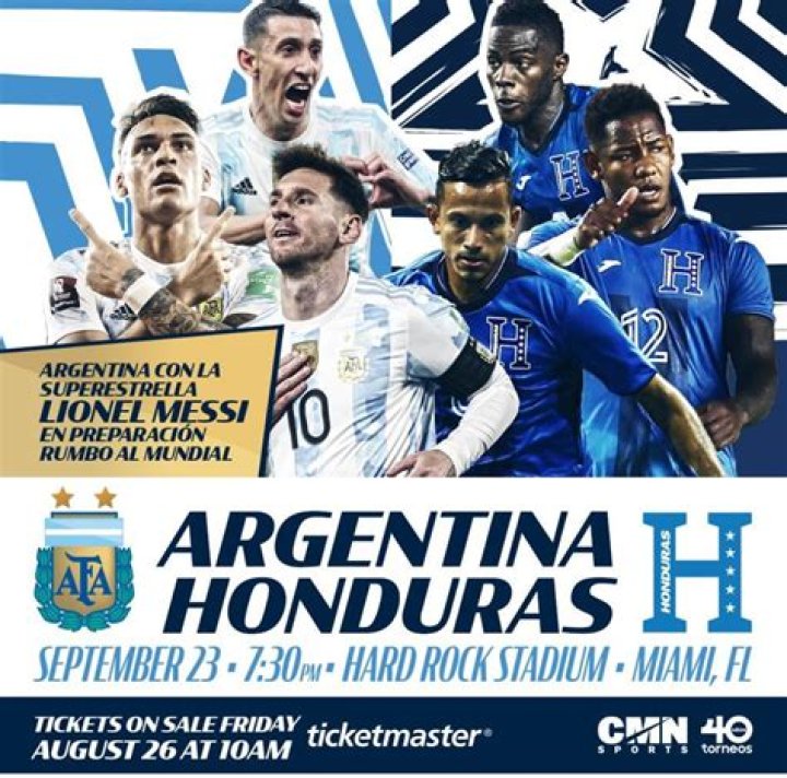 Argentina vs. Honduras, tickets on sale Friday