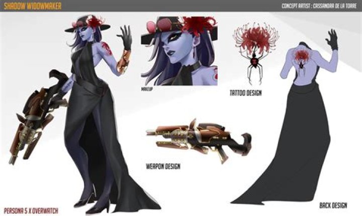 Artist creates incredible Persona 5 Widowmaker concept skin