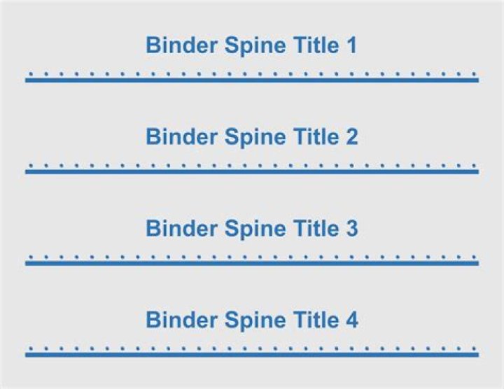 Binder Spine Template