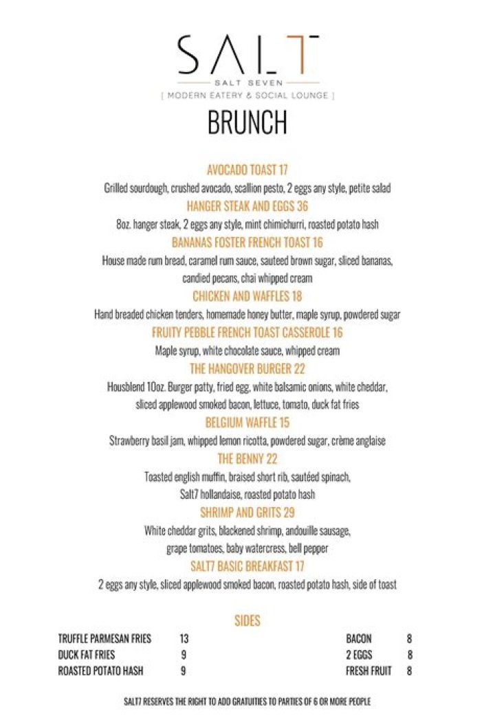 	Brunch of the week: Salt7 in Delray Beach	