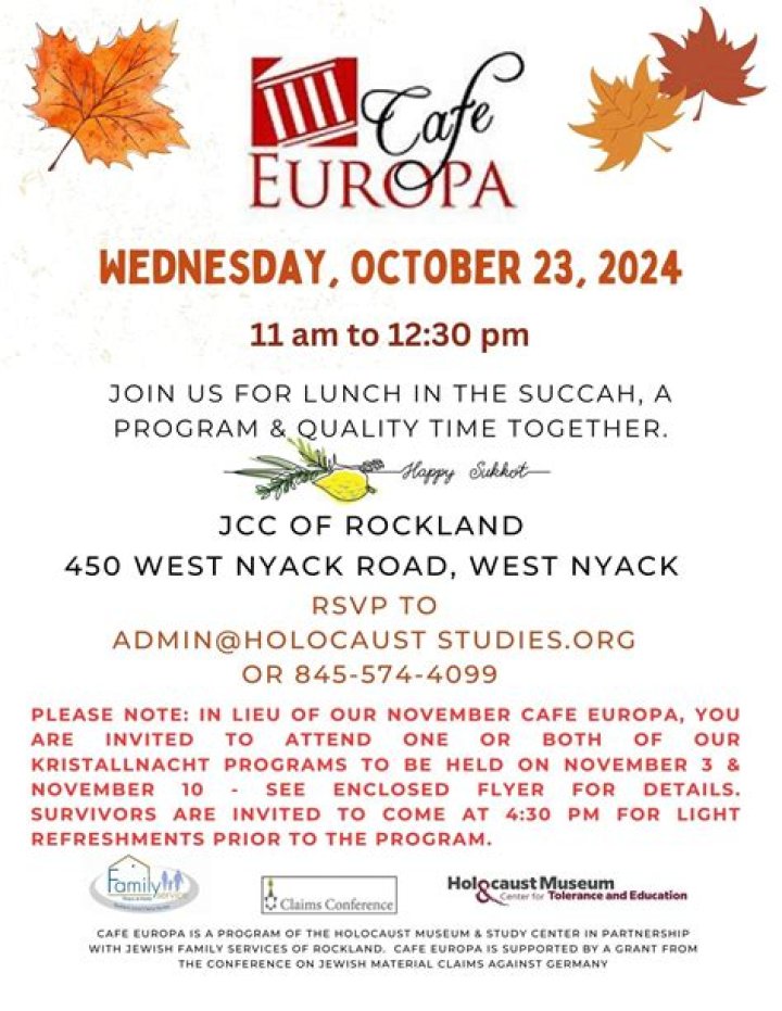 	Child survivors reunite at Café Europa	