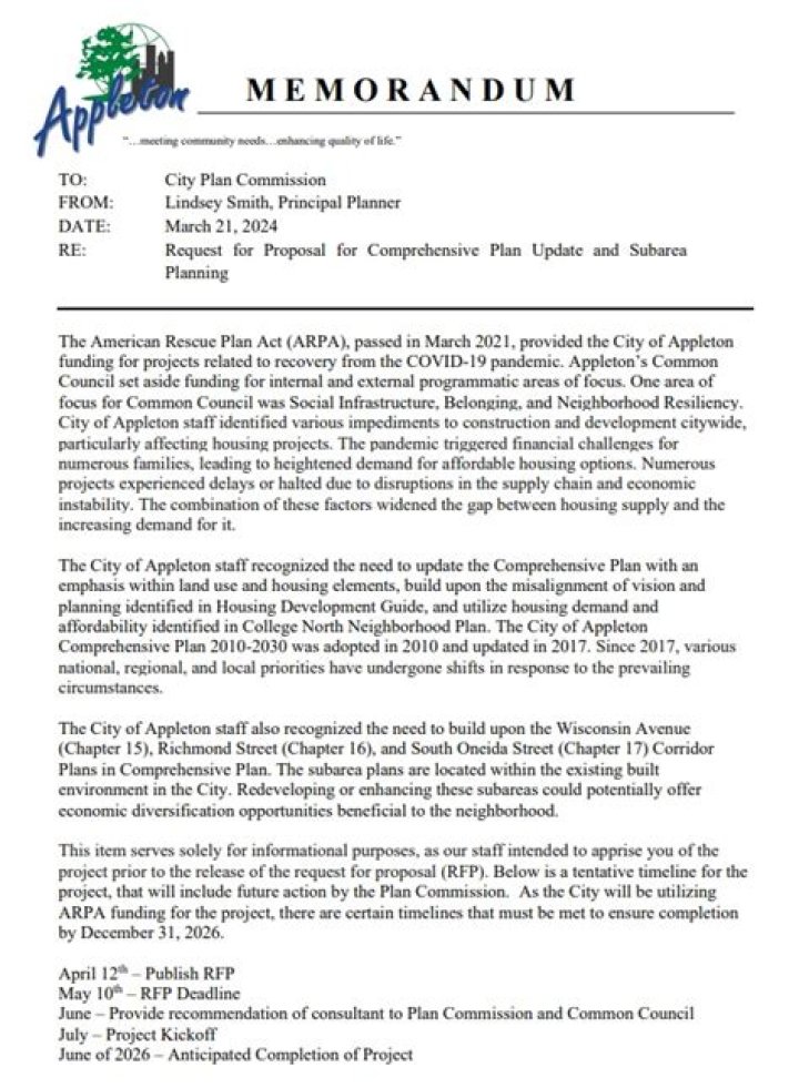 	COMMISSION TO CONSIDER REZONING FAIR’S PARCEL	