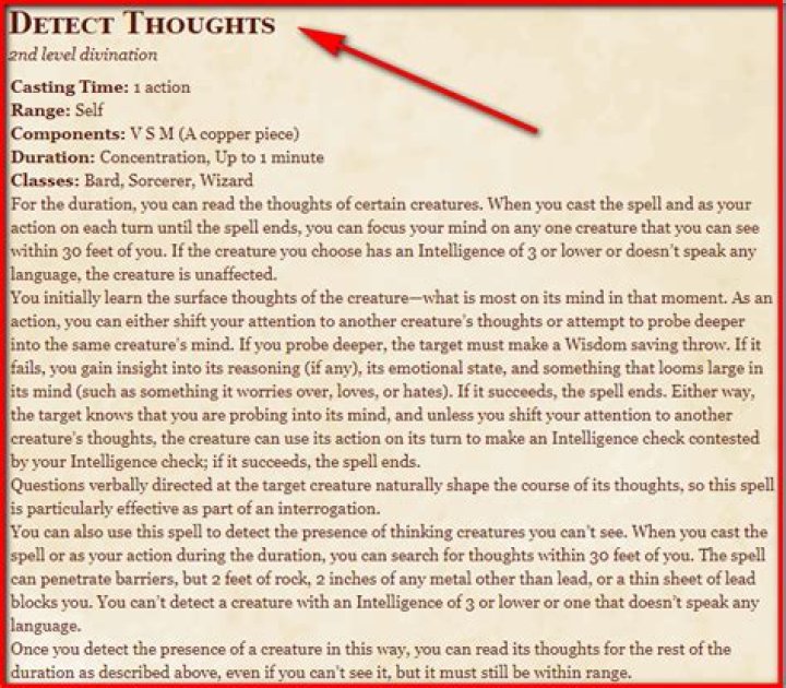D&D 5E - Detect Thoughts as an interrogation tool