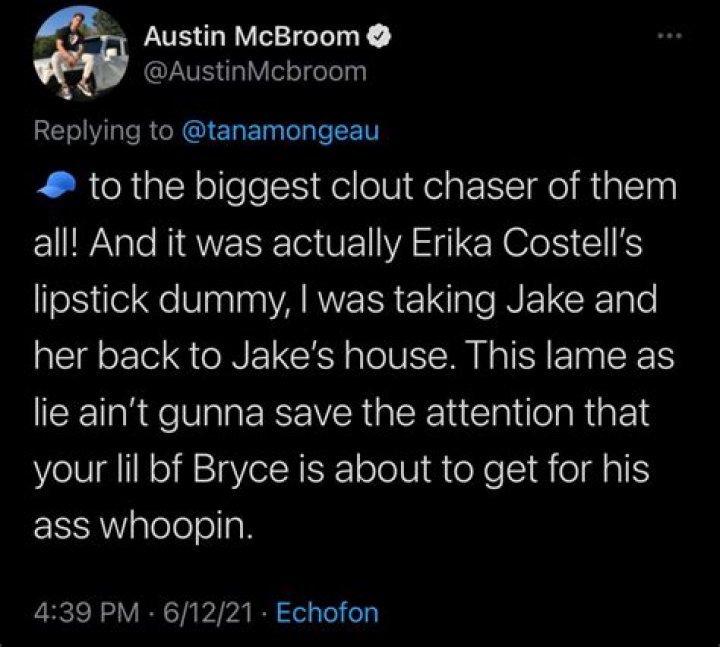 Erika Costell debunks Austin McBroom cheating rumors after viral lip liner tweet