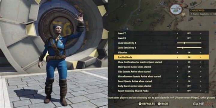 Fallout 76 Pacifist Mode: How to Turn on Pacifist Mode & What it Does
