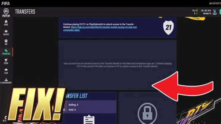FIFA 21 Web App: How to Fix No Access to Transfer Market Error