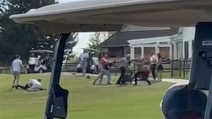 Former MMA fighters brawl with dads on golf course in viral beatdown