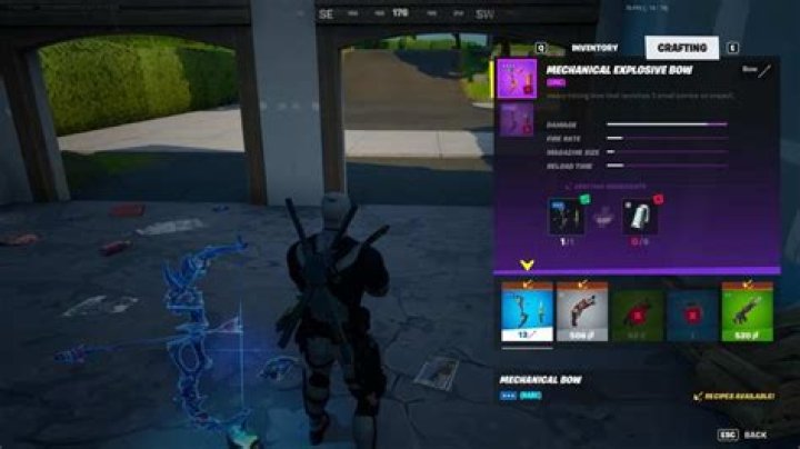 Fortnite: How to Craft Mechanical Explosive Bow