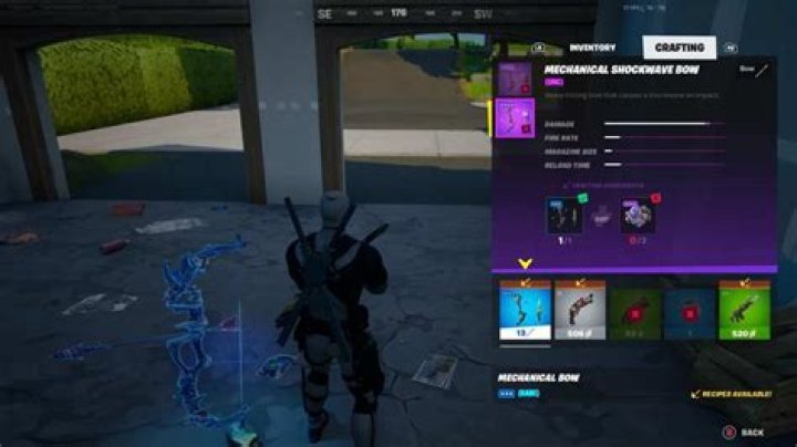 Fortnite: How to Craft Mechanical Shockwave Bow