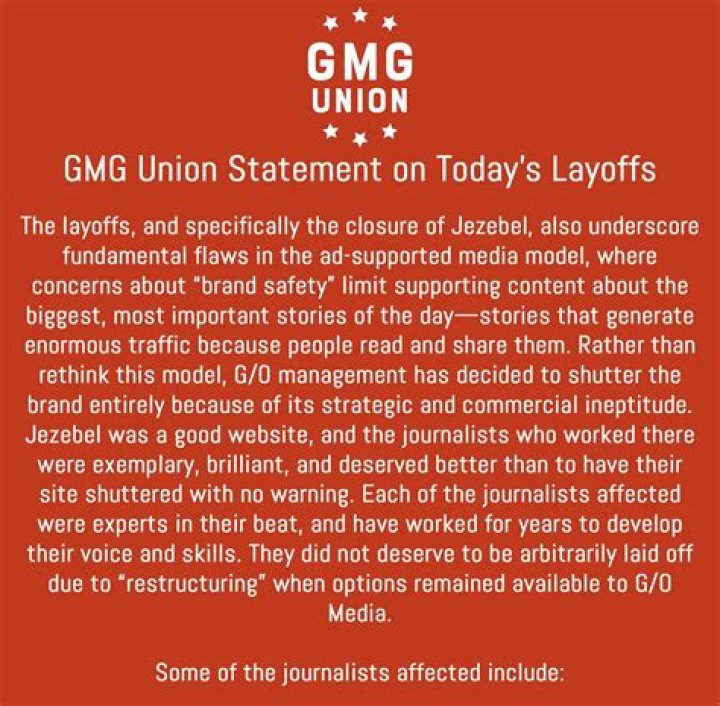G/O Media lays off journalists, including Linda Codega