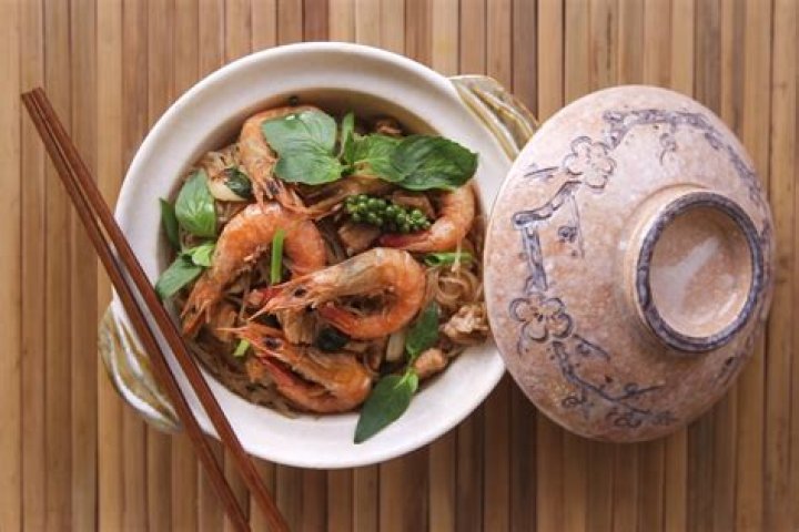 Glass noodles with pork and shrimp - recipe