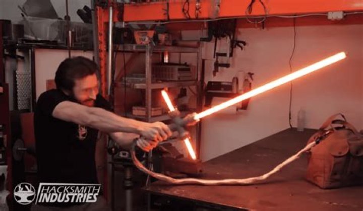 Hacksmith creates real Star Wars lightsaber that cuts through anything