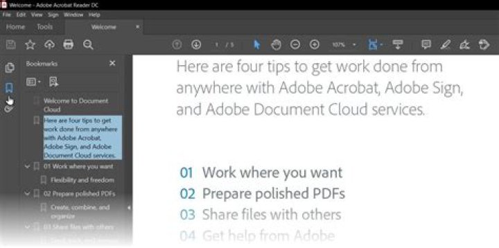 How to Bookmark Pages in a PDF Document in Adobe Reader