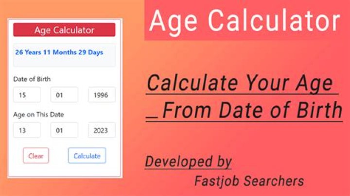 How to Calculate Age From Date of Birth