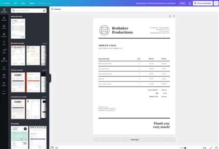 How to Create an Invoice With Canva