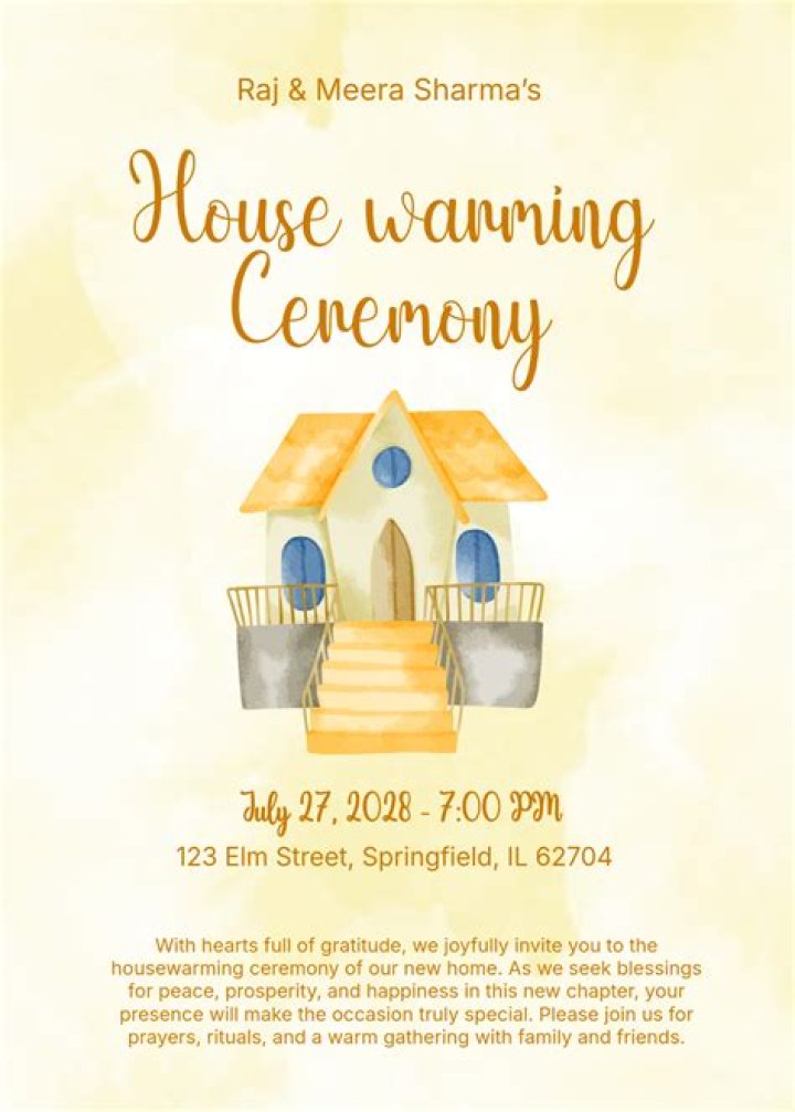 How To Create The Perfect House Warming Ceremony Invitation