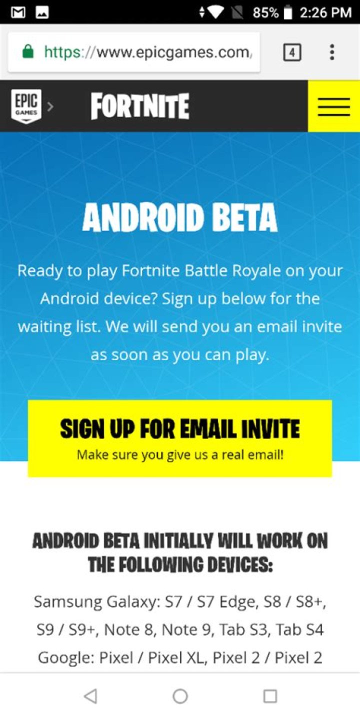 How to download Fortnite on Android without signing up as beta ends