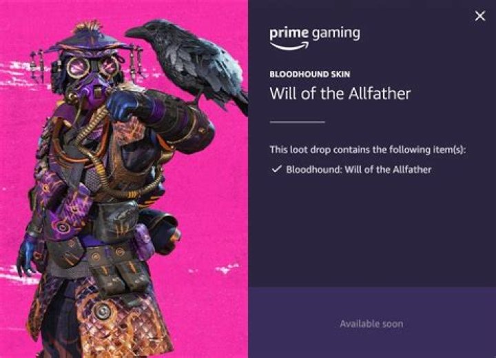 How to get free Bloodhound Apex Legends skin with Twitch Prime
