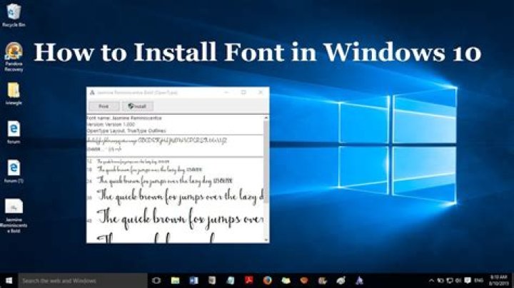 How to Install Fonts in Windows 10