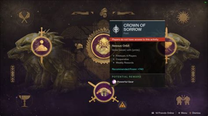 How to Upgrade Crown of Sorrow in Destiny 2
