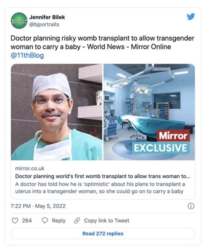 Indian doctor plans to perform transgender womb transplant