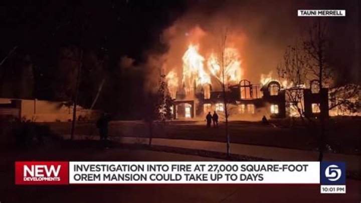 Investigation into fire at 27,000-square-foot Orem home could take days, firefighters say