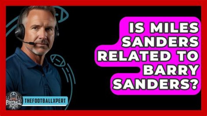 Is Miles Sanders related to Barry Sanders? 