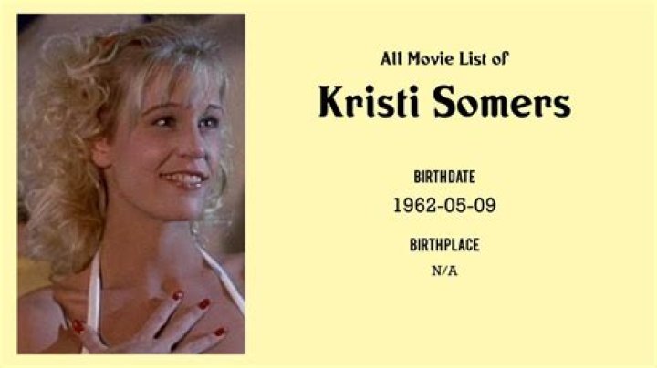 Kristi Somers: A Comprehensive Guide To Her Life And Career