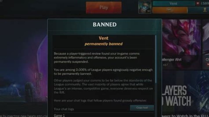 League of Legends streamer permabanned for death threats in game chat