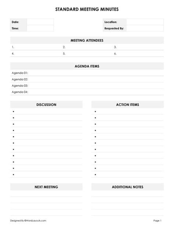 Meeting Minutes Template