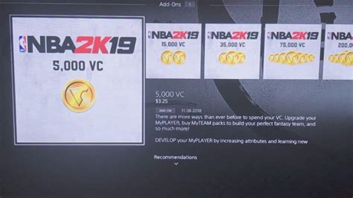 NBA 2K19: All VC Prices (Microtransactions)