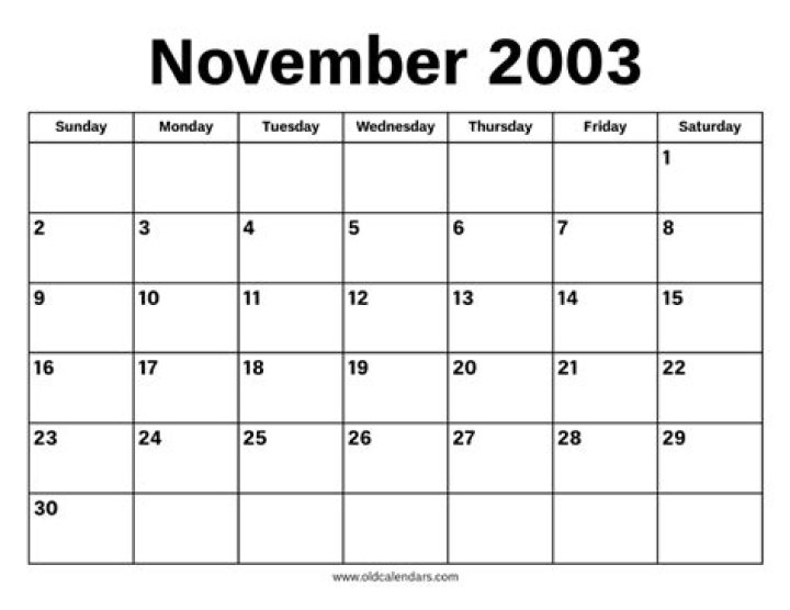 November 2003
