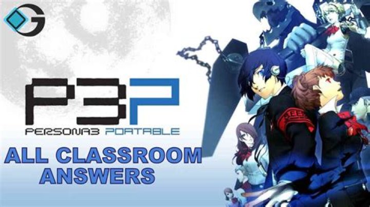 Persona 3 Portable classroom answers — all questions and solutions