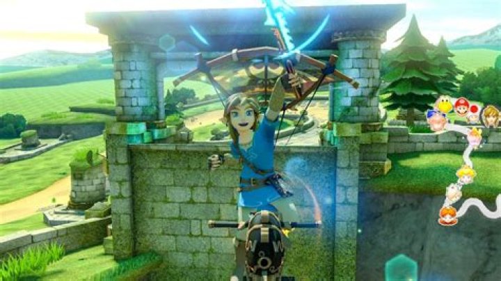 Playing as Breath of the Wild Link in Mario Kart 8 Deluxe
