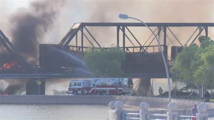 Portion of bridge over Tempe Town Lake demolished