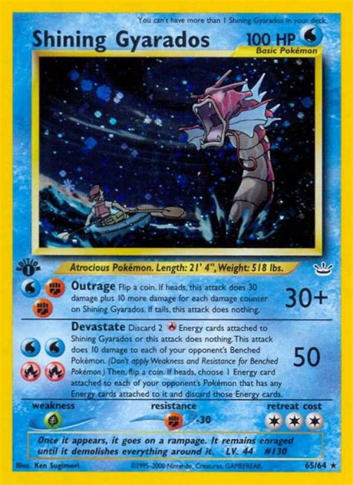 Redditor Makes Jaw-Dropping Shining Gyarados Pokemon Card Animation