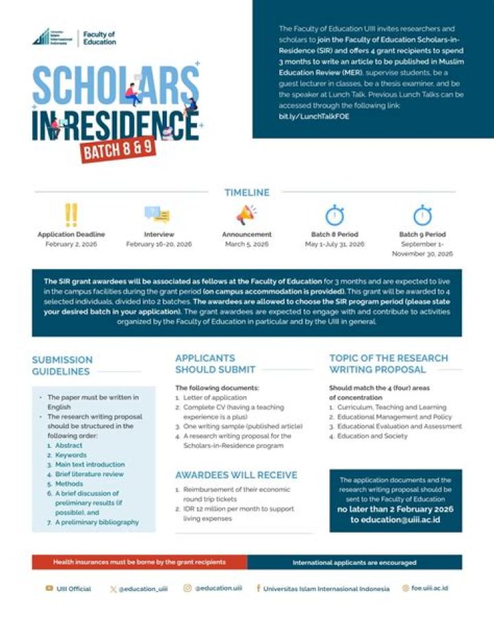 	SCHOLARS IN RESIDENCE	