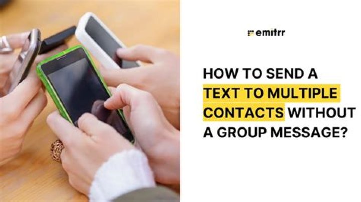 Send mass text without it being a group text.
