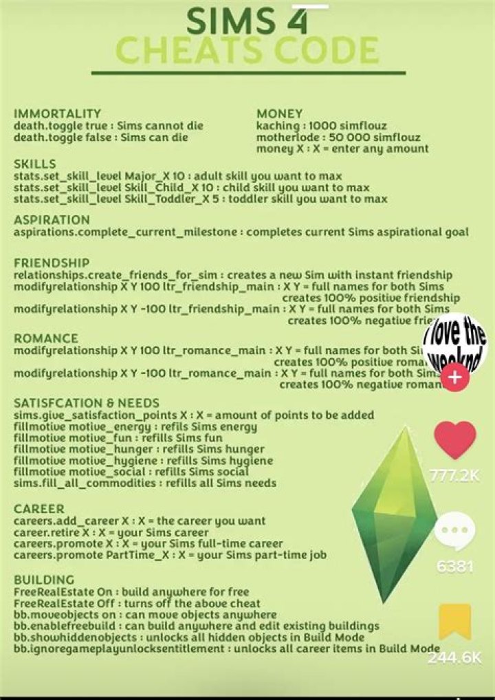 The Sims 4 cheats for PC - Money, testing cheats, skills & more