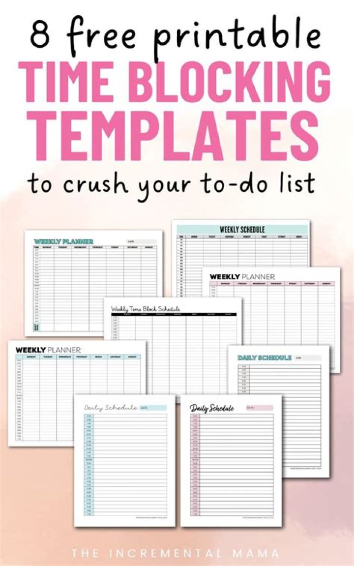 These Time Blocking Free Printable Planners Will Help You Avoid Overwhelm