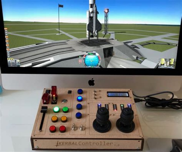 This Kerbal Space Program controller looks like something from old school mission control