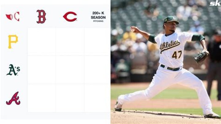 Which Athletics pitchers have recorded 200+ K in a season? MLB Immaculate Grid Answers August 23