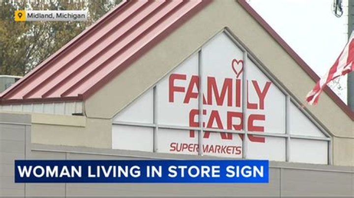 Woman found living inside Michigan grocery store sign for about a year
