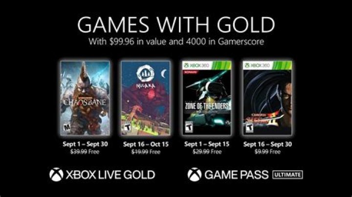 Xbox Games With Gold for September 2021 Announced; Warhammer Chaosbane & More